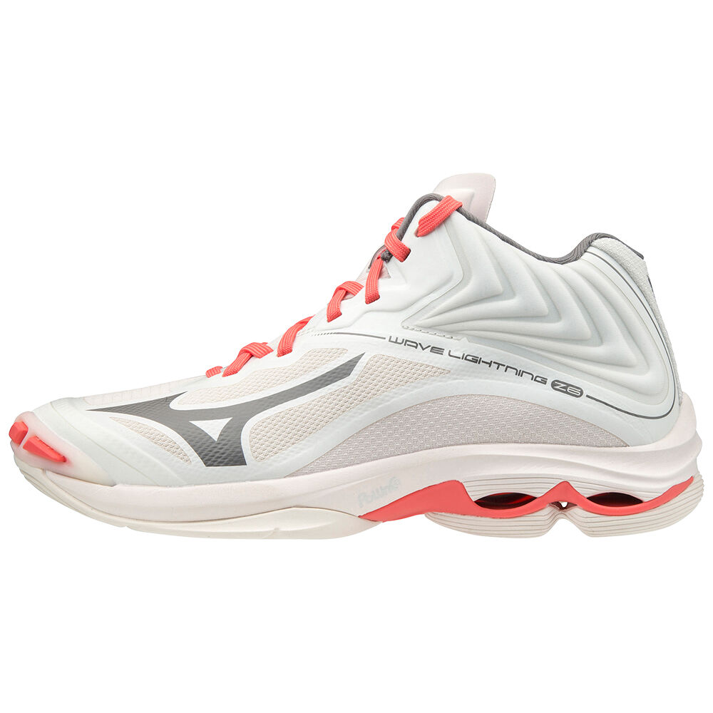 Tenis Para Voleibol Mizuno Wave Lightning Z6 Mid Para Mujer Blancos 5781236-CV